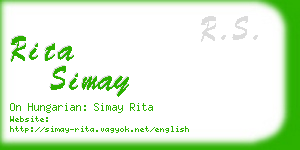 rita simay business card